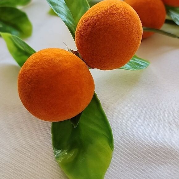 Vintage 70's Felted Fruit Decorating Picks - Picture 2 of 11